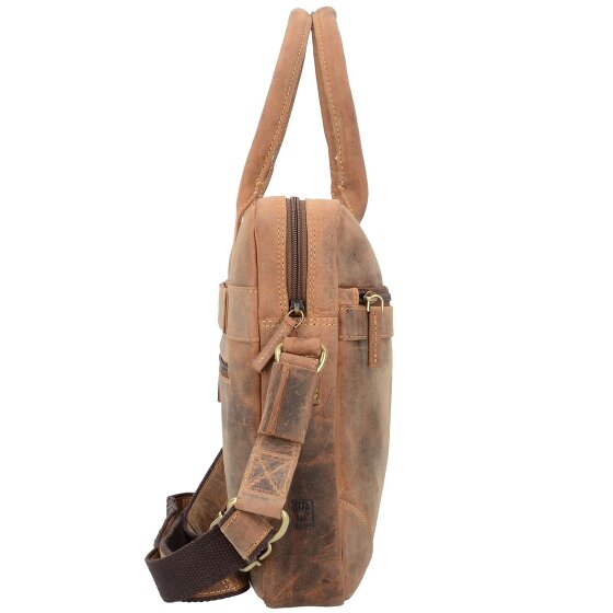 Greenburry Vintage Aktentasche Leder 41 cm Laptopfach