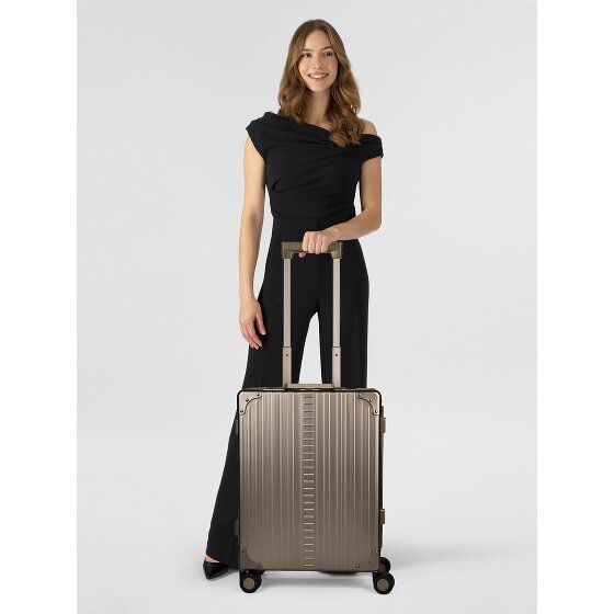 Aleon Traveler International 4-Rollen Kabinentrolley Aluminium 55 cm