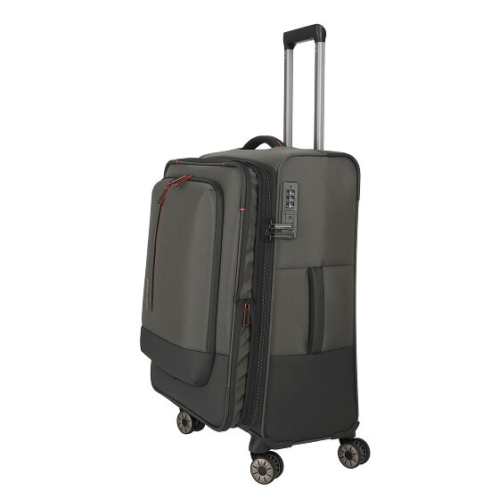 Travelite Crosslite 5.0 4 Rollen Trolley M 66 cm mit Dehnfalte