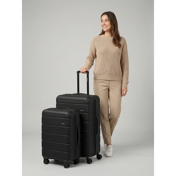 Saxoline Miami 4 Rollen Kofferset 2-teilig mit Dehnfalte