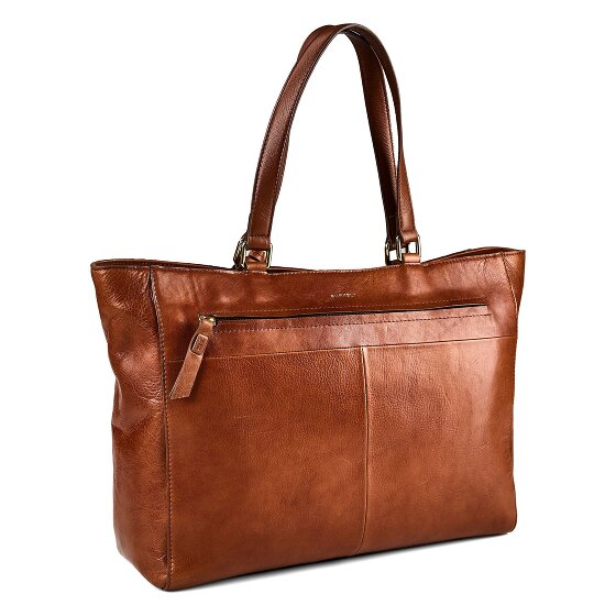 Burkely Fine Florence Shopper Tasche Leder 36 cm Laptopfach