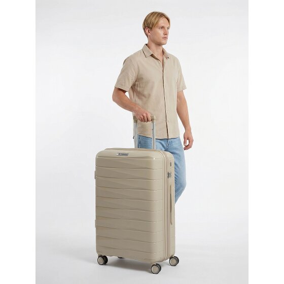 Franky London 4 Rollen Trolley L 74 cm mit Dehnfalte