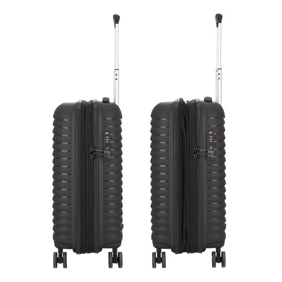 d&n Travel Line 4500 4 Rollen Kabinentrolley S 55 cm mit Dehnfalte