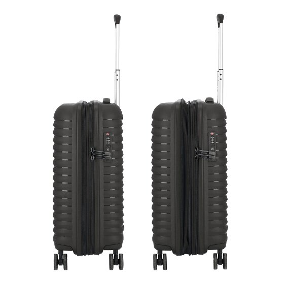 d&n Travel Line 4500 4 Rollen Kabinentrolley S 55 cm mit Dehnfalte