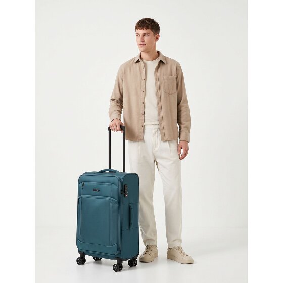 d&n Travel Line 9804 4 Rollen Trolley M 68 cm mit Dehnfalte