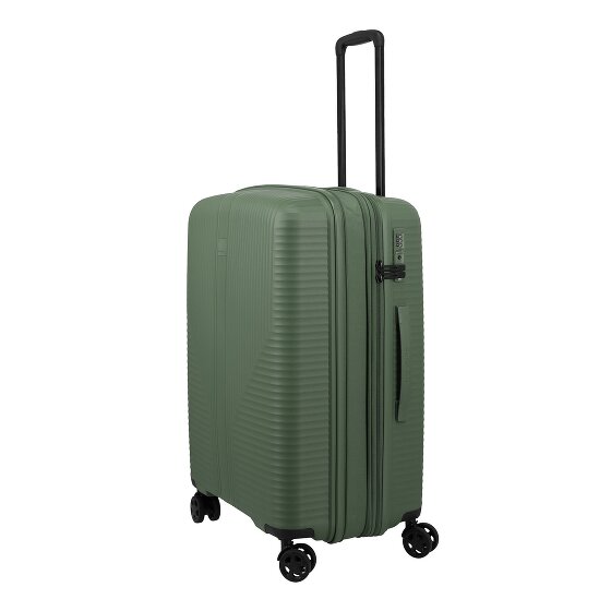 Travelite Air Stripe 4 Rollen Trolley M 66 cm mit Dehnfalte