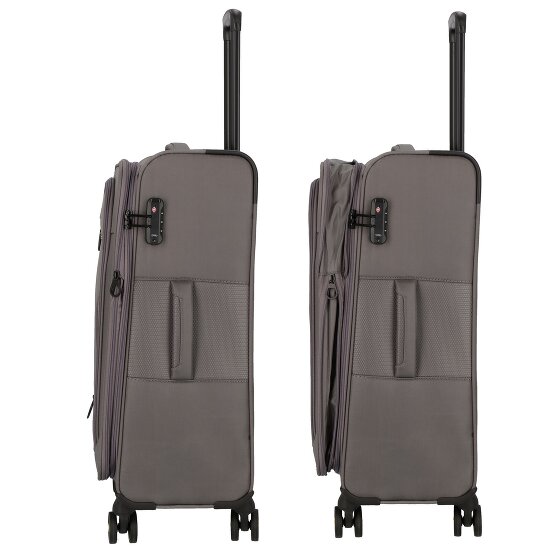 d&n Travel Line 9704 4 Rollen Trolley M 68 cm mit Dehnfalte