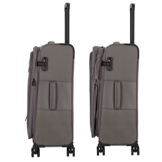 d&n Travel Line 9704 4 Rollen Trolley M 68 cm mit Dehnfalte