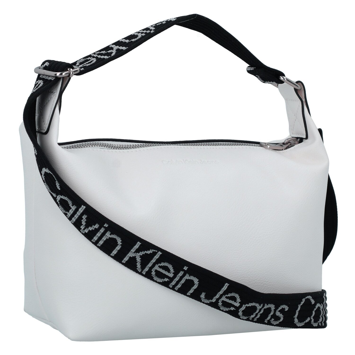Schultertasche Calvin Klein Tasche Echtleder Handtasche Weiss