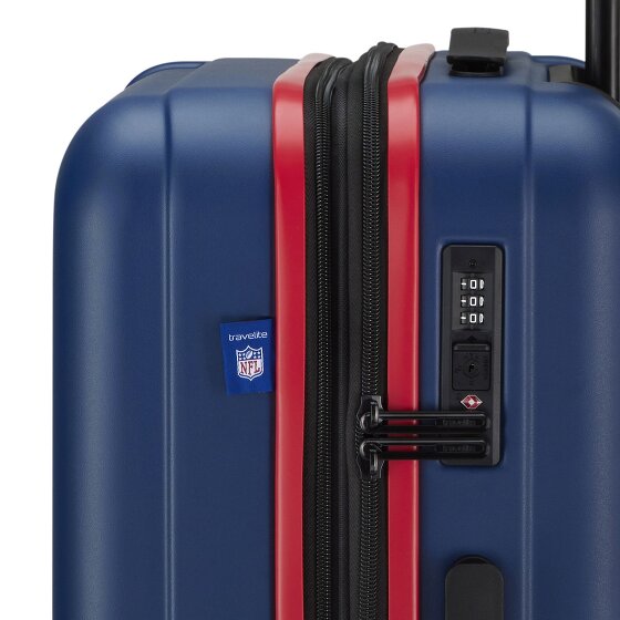 Travelite travelite x NFL 4 Rollen Trolley M 67 cm mit Dehnfalte