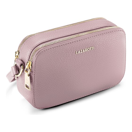 Lazarotti Bologna Leather Umhängetasche Camera-Bag Leder Double-Zip 18 cm
