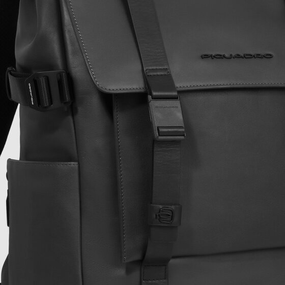 Piquadro David Rucksack RFID Schutz Leder 43 cm Laptopfach
