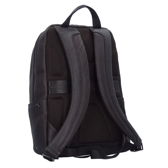 Piquadro Black Square Business Rucksack Leder 39 cm Laptopfach