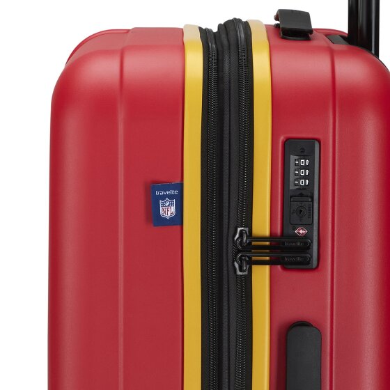 Travelite travelite x NFL 4 Rollen Trolley M 67 cm mit Dehnfalte
