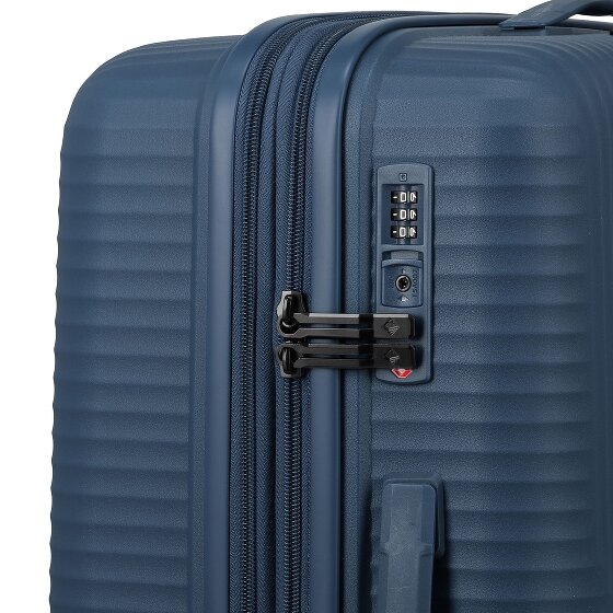 Travelite Air Stripe 4 Rollen Kofferset 3-teilig mit Dehnfalte