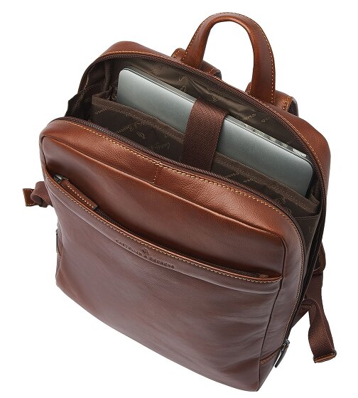 Castelijn & Beerens Daypack RFID Schutz Leder 41 cm Laptopfach