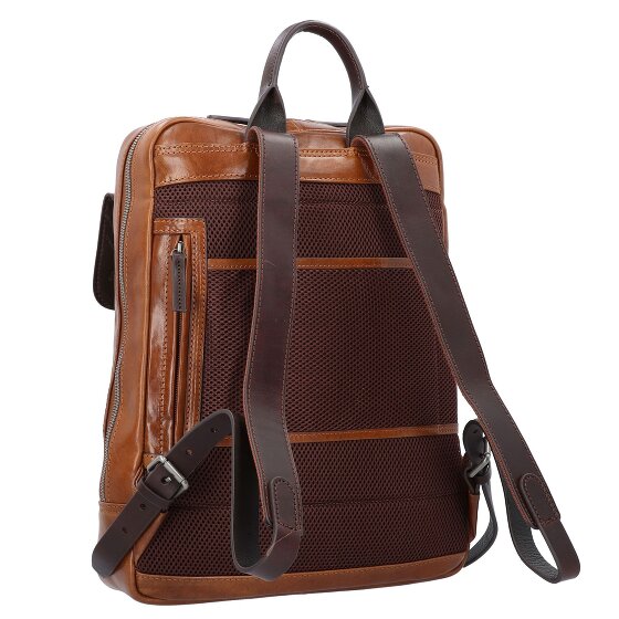 Castelijn & Beerens Rien Business-Rucksack RFID Schutz Leder 40 cm Laptopfach