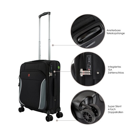 Traveller PROnature 4-Rollen Kabinentrolley 54 cm