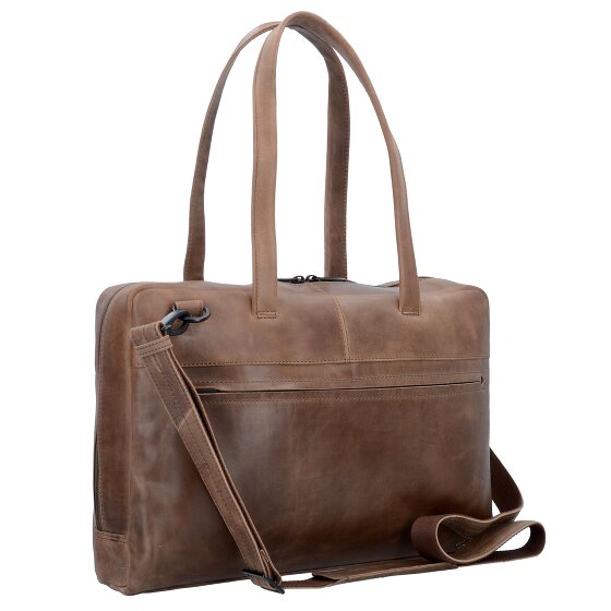 Plevier Pure Schultertasche Leder 43 cm Laptopfach