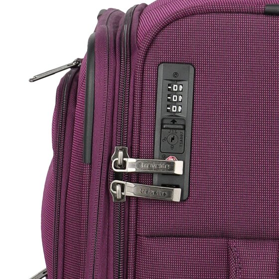 Travelite Cubis 4 Rollen Kabinentrolley S 55 cm mit Dehnfalte