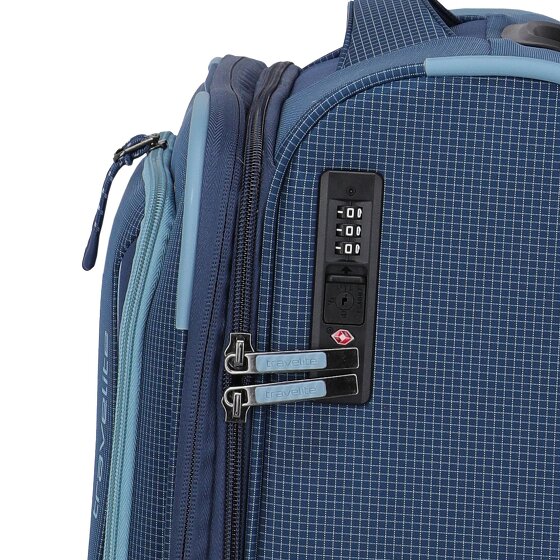 Travelite Corsiica 4 Rollen Kabinentrolley S 55 cm mit Dehnfalte