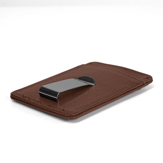 Redolz Leather Essentials Kreditkartenetui RFID Leder 7 cm mit Geldscheinklammer