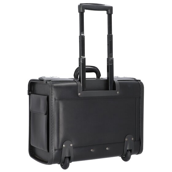 Alassio 2-Rollen Pilotenkoffer Leder 48 cm Laptopfach
