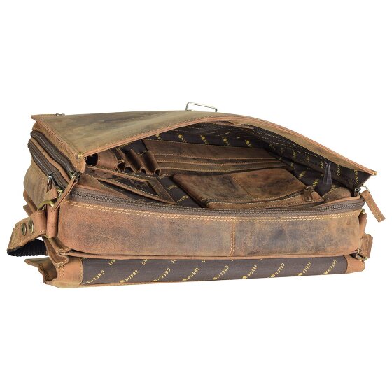 Greenburry Vintage Aktentasche Leder 40 cm Laptopfach