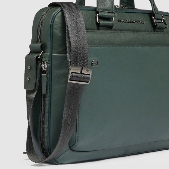 Piquadro Black Square Aktentasche Leder 40 cm Laptopfach