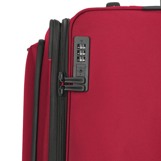 Travelite Crosslite 4 Rollen Trolley XL 81 cm mit Dehnfalte