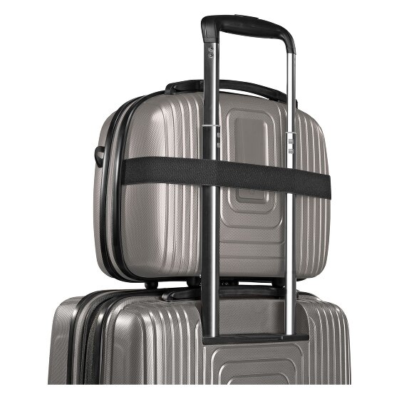 Redolz Essentials14 4-Rollen Kofferset Beautycase 4tlg mit Dehnfalte Laptopfach