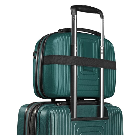Redolz Essentials14 4-Rollen Kofferset Beautycase 4tlg mit Dehnfalte Laptopfach