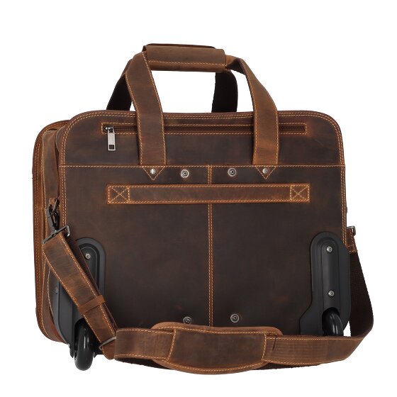 Greenburry Vintage 2 Rollen Businesstrolley 33 cm Laptopfach
