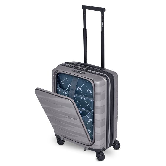 Bergpfeil Travel 4 Rollen Kabinentrolley 55 cm Laptopfach mit Dehnfalte