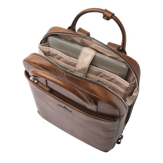 Castelijn & Beerens Hanne Business-Rucksack RFID Schutz Leder 40 cm Laptopfach
