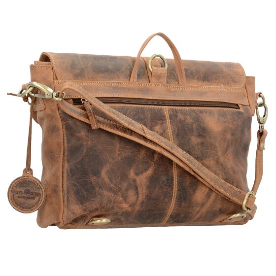 Greenburry Vintage Aktentasche Umhängetasche Rucksack Leder 35 cm