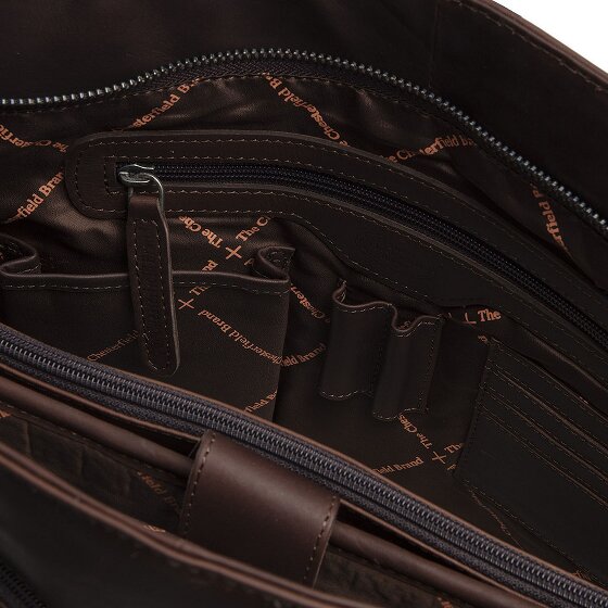 The Chesterfield Brand Wax Pull Up Schultertasche Leder 36 cm Laptopfach