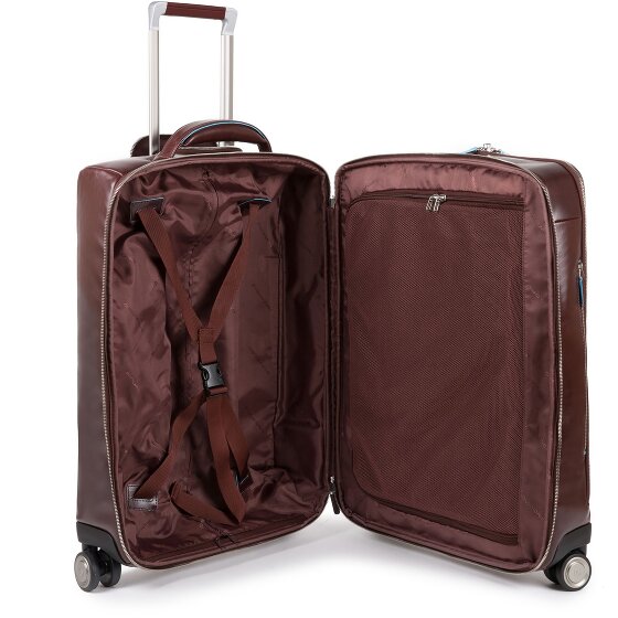 Piquadro Blue Square 4-Rollen Kabinentrolley Leder 55 cm Laptopfach