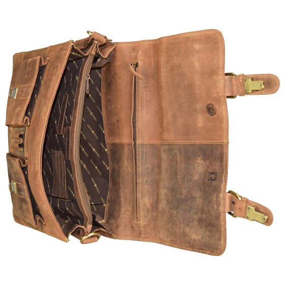 Greenburry Vintage Aktentasche Leder 40 cm Laptopfach