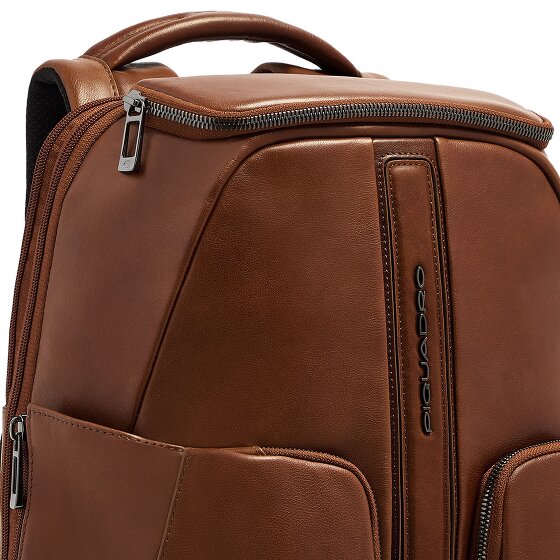 Piquadro Victor Daypack RFID Schutz Leder 43 cm Laptopfach