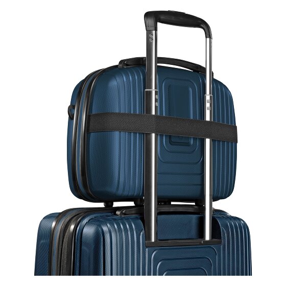 Redolz Essentials14 4-Rollen Kofferset Beautycase 4tlg mit Dehnfalte Laptopfach
