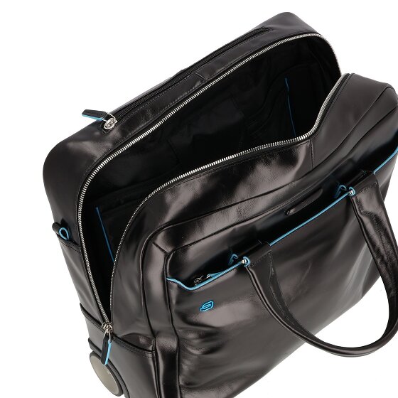 Piquadro Blue Square 2-Rollen Businesstrolley Leder 36 cm Laptopfach