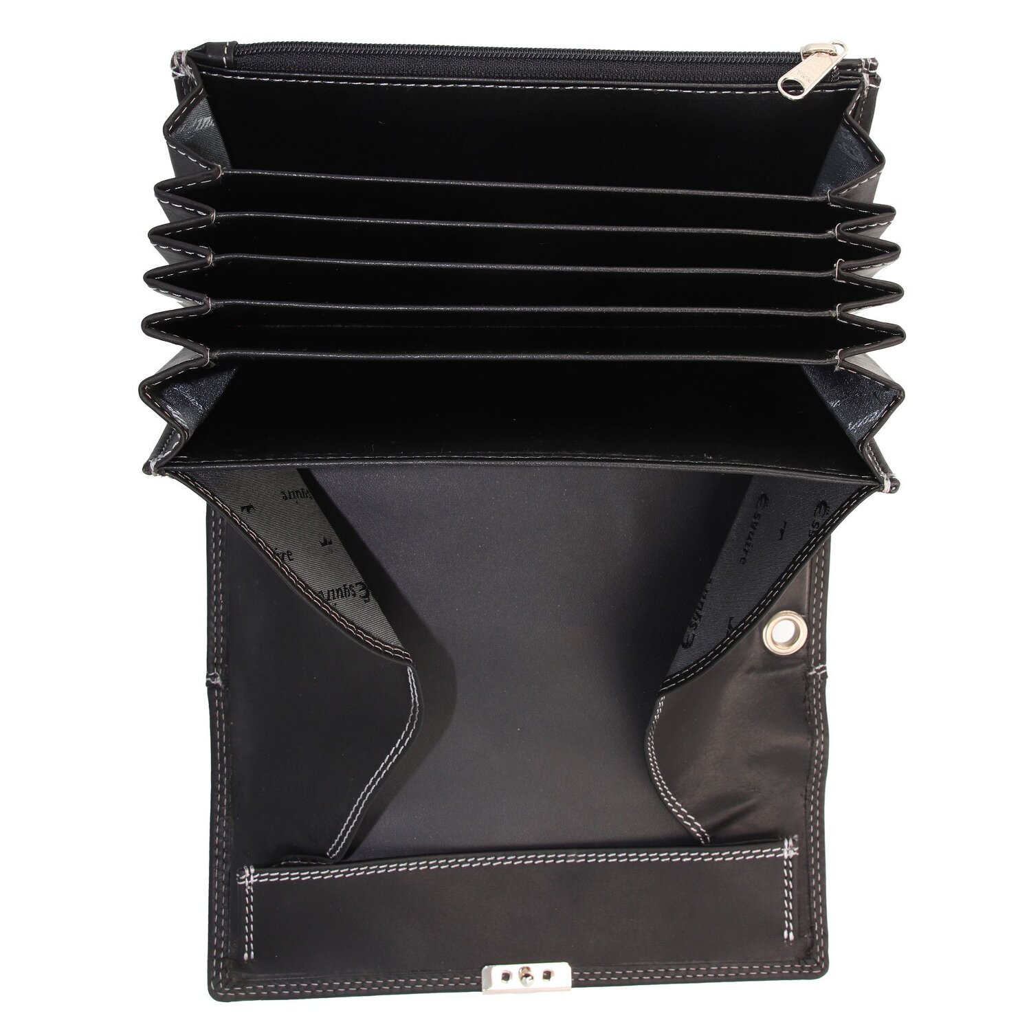 Esquire Dallas Kellnerbörse Leder 18 cm schwarz