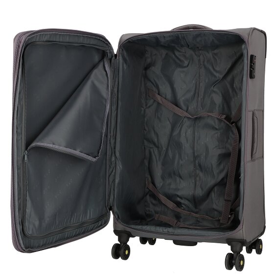 d&n Travel Line 9704 4 Rollen Trolley L 78 cm mit Dehnfalte