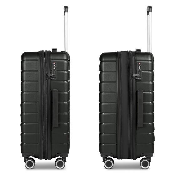 Bench Paris 4 Rollen Kofferset 3-teilig mit Dehnfalte