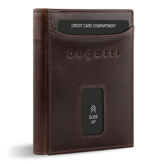 bugatti Secure Slim Geldbörse RFID Schutz Leder 8 cm