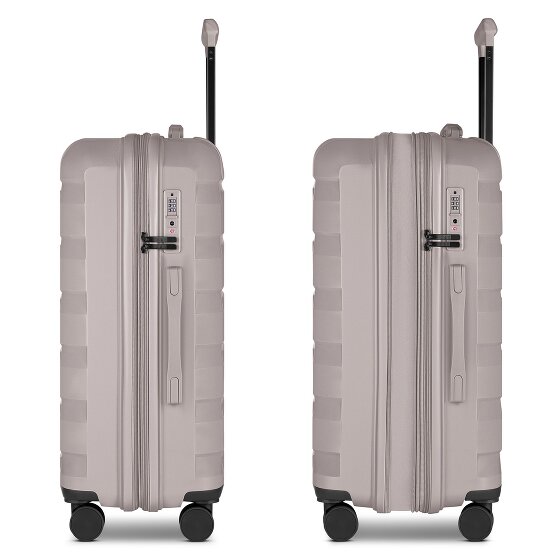 d&n South Dakota 4 Rollen Trolley M 66 cm mit Dehnfalte