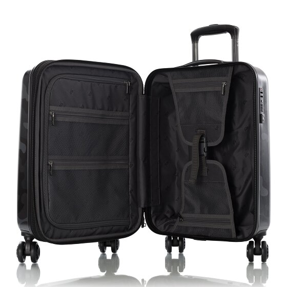 Heys Black Camo 4 Rollen Kabinentrolley S 53 cm mit Dehnfalte