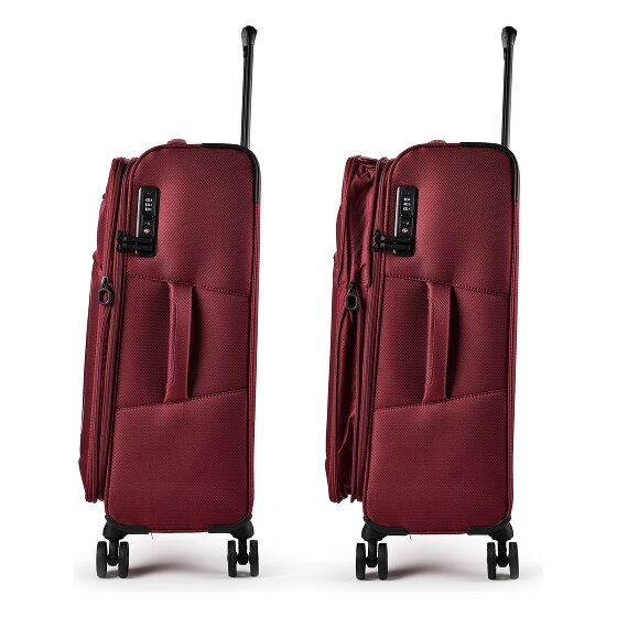 d&n Travel Line 9804 4 Rollen Trolley M 68 cm mit Dehnfalte