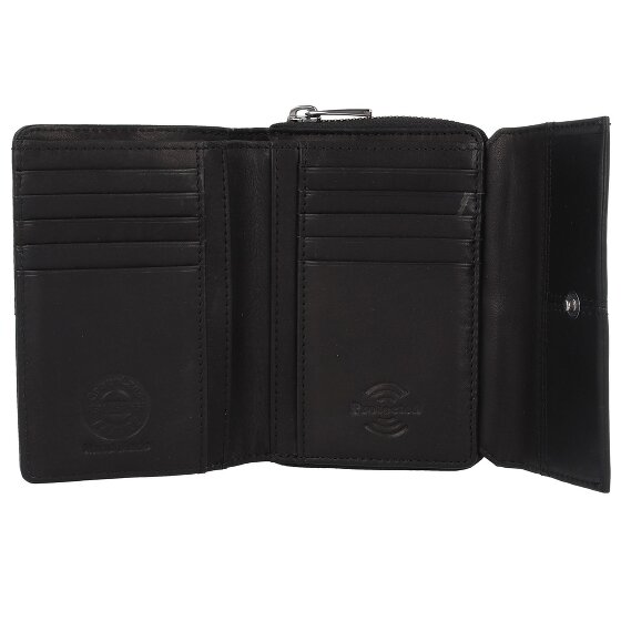 Greenland Nature Black Nappa Geldbörse RFID Schutz Leder 13 cm